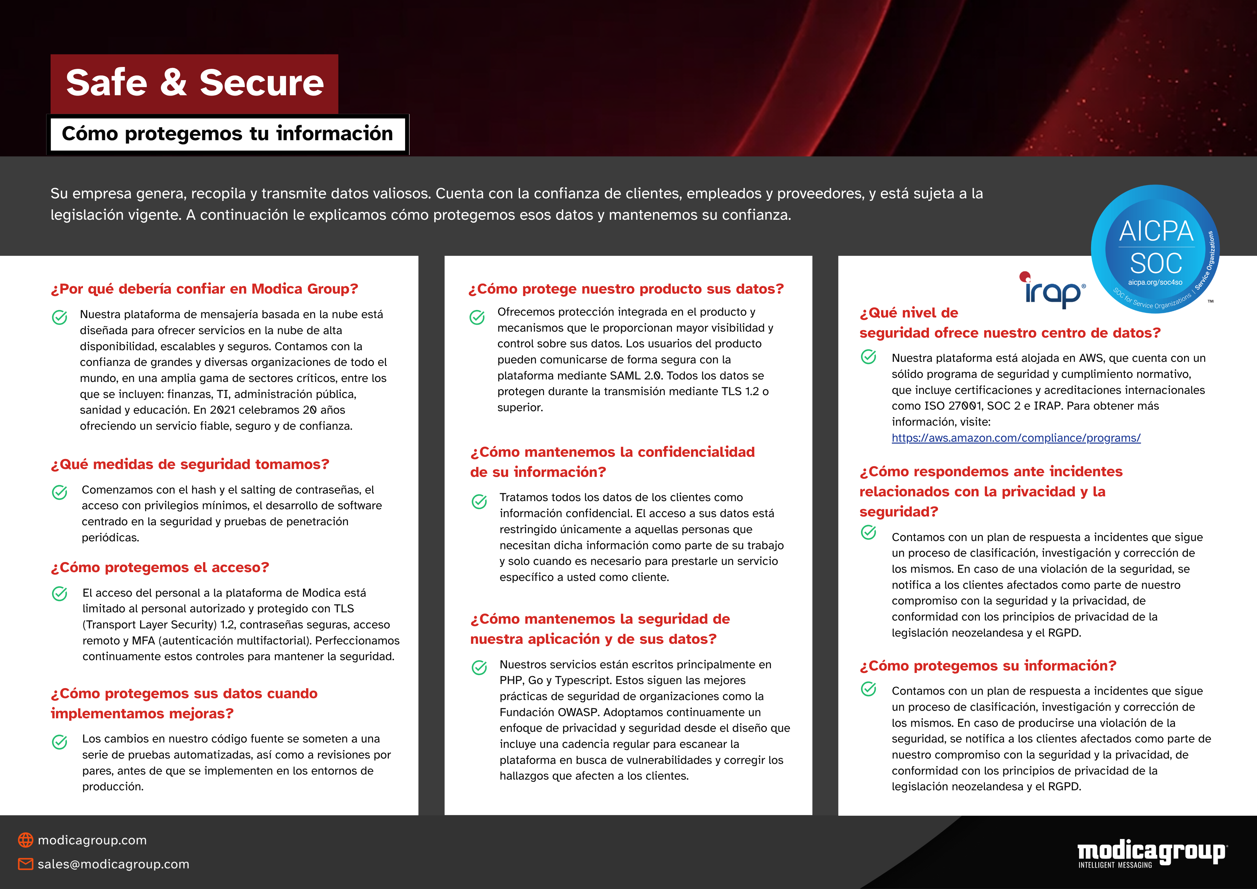 Vista previa de la ficha de seguridad, página 1